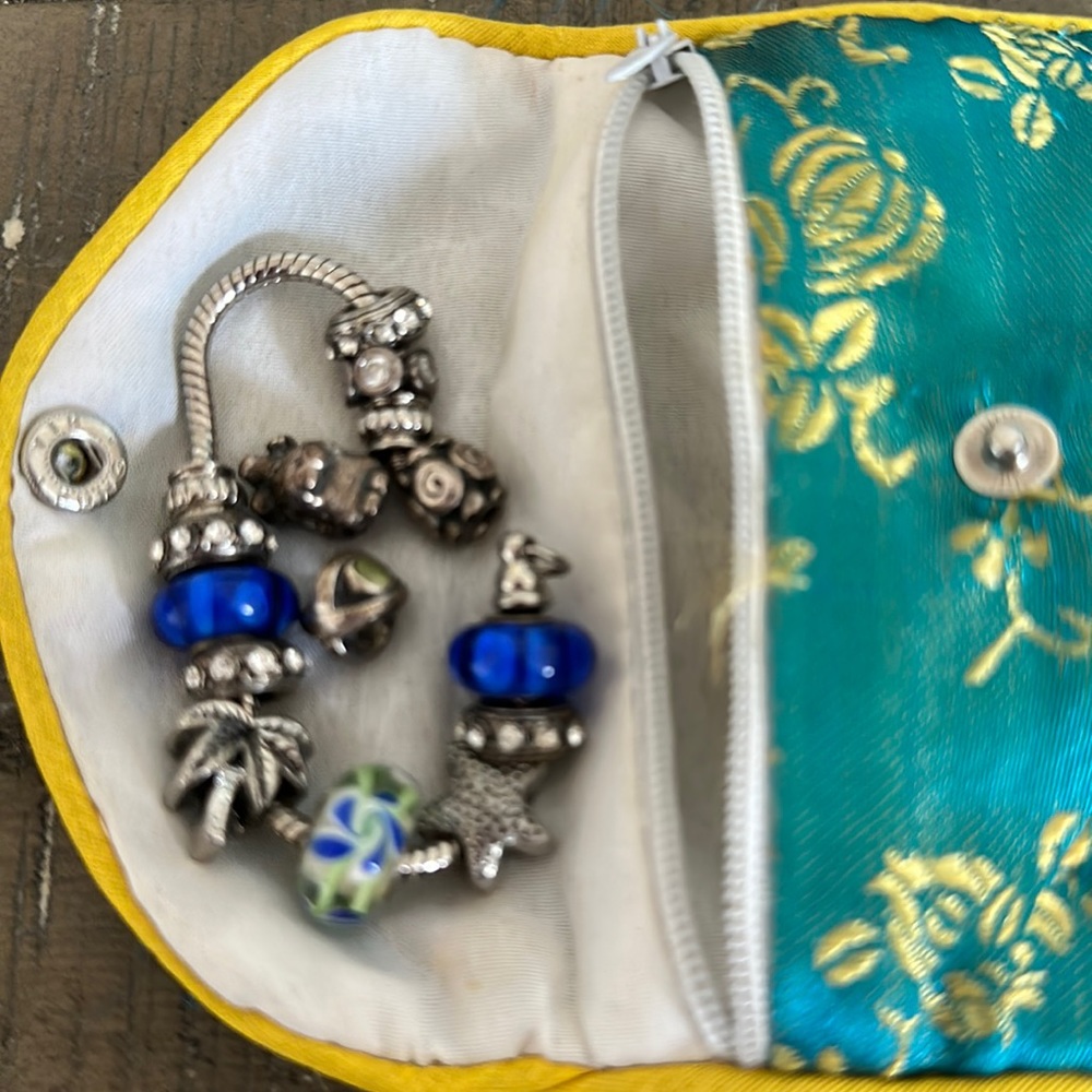 Pandora bracelet charms. Beautiful colors.